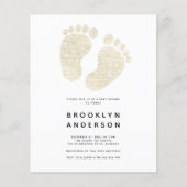 Baby Feet Gold Glitter Geslacht Neutraal Baby show (Voorkant)