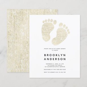 Baby Feet Gold Glitter Geslacht Neutraal Baby show