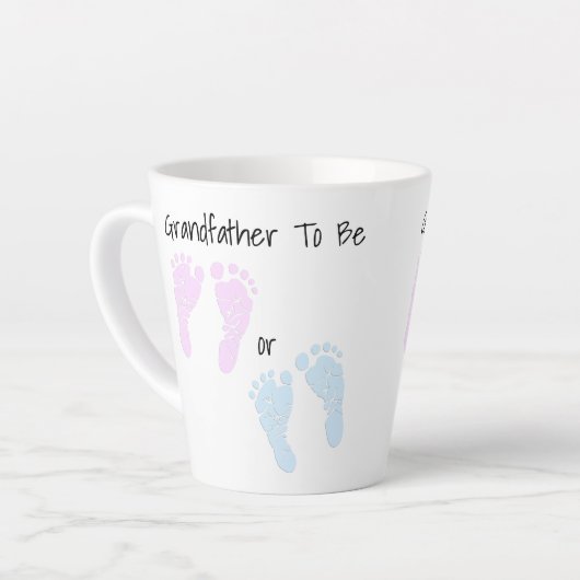 Baby Feet Grandfather is een aangepaste aankondigi Latte Mok (Linkerhoek)