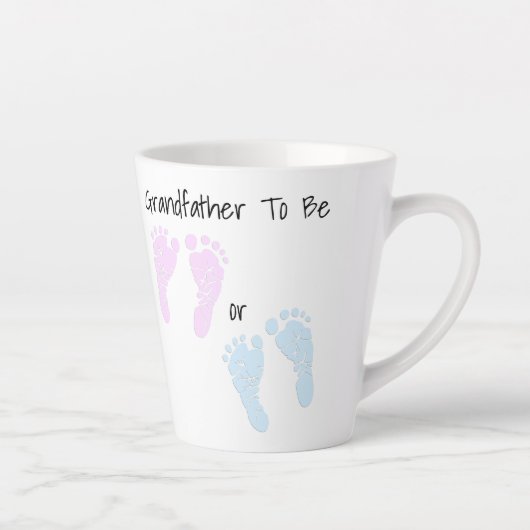 Baby Feet Grandfather is een aangepaste aankondigi Latte Mok (Rechts)