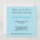 Baby Feet Het is een Boy Baby shower Uitnodiging (Achterkant)