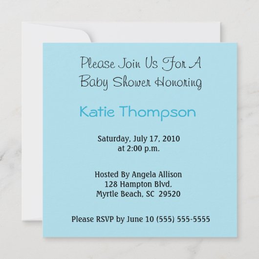 Baby Feet Het is een Boy Baby shower Uitnodiging (Achterkant)