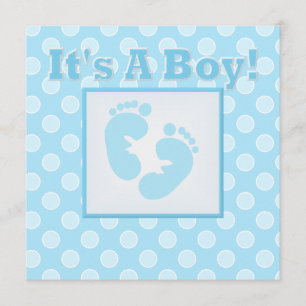 Baby Feet Het is een Boy Baby shower Uitnodiging