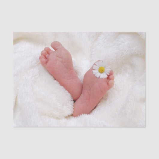 Baby Feet met Daisy Tissuepapier (Voorkant)