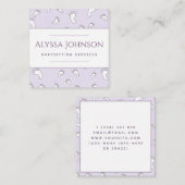 Baby Feet Pattern Babysitter Nanny Baby Care Fun Vierkante Visitekaartje (Voorkant / Achterkant)