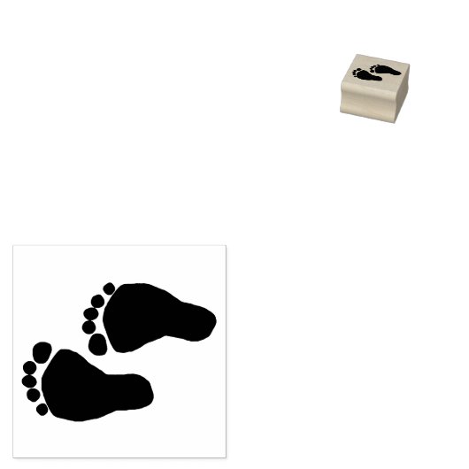 Baby Feet Rubberstempel (Gestempeld)