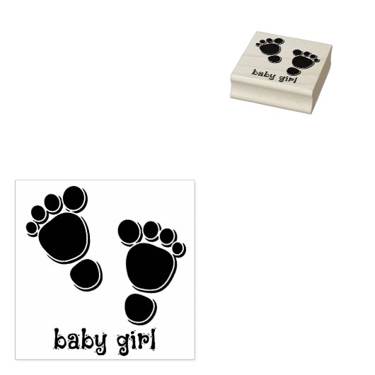 Baby Feet Rubberstempel (Gestempeld)