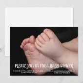 Baby Feet Shower-uitnodiging Kaart (Voorkant / Achterkant)