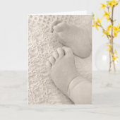 Baby Feet voor nieuw kleinkind Kaart (Gele Bloem)