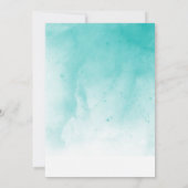 Baby Feet Waterverf Turquoise Baby shower Kaart (Achterkant)