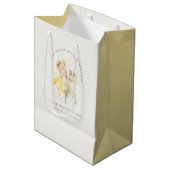 Baby Feet Yellow Floral Geslachtsneutraal Baby sho Medium Cadeauzakje (Voorkant Gekanteld)