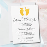 Baby Feet Yellow Grandma Baby shower