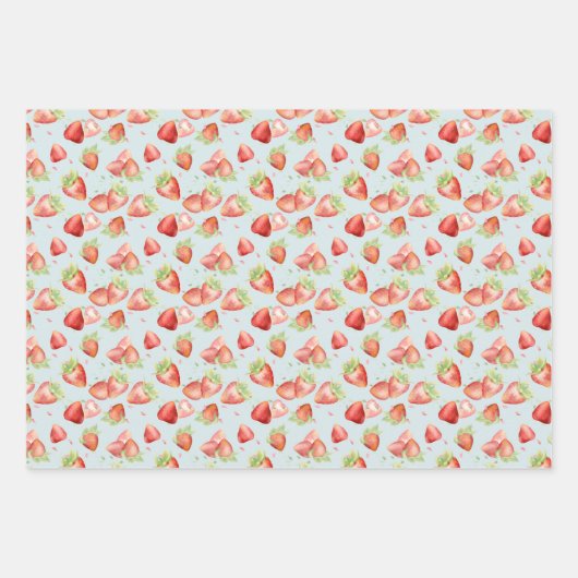 Baby feiharde teacup aardbeienveld inpakpapier vel (Voorkant 3)