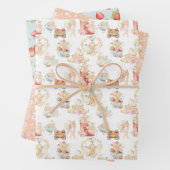 Baby feiharde teacup aardbeienveld inpakpapier vel (In situ)