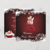 Baby feilloos in het Baby shower voor kerststaarte Kaart (Voorkant / Achterkant)