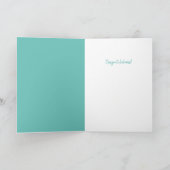 Baby felicitaties blauwgroen wenskaart kaart (Binnen)