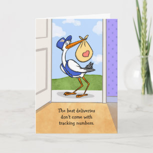 Baby Felicitaties met Ooievaar Kaart