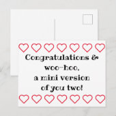 Baby felicitatiewenskaart, welkom babypostkaart briefkaart (Voorkant / Achterkant)