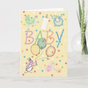Baby feliciteert nieuwe baby kaart