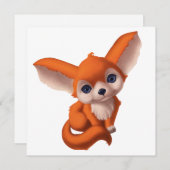 Baby Fennec Fox Feestdagenkaart (Voorkant / Achterkant)