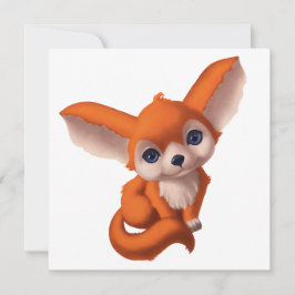 Baby Fennec Fox Feestdagenkaart