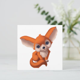 Baby Fennec Fox Feestdagenkaart