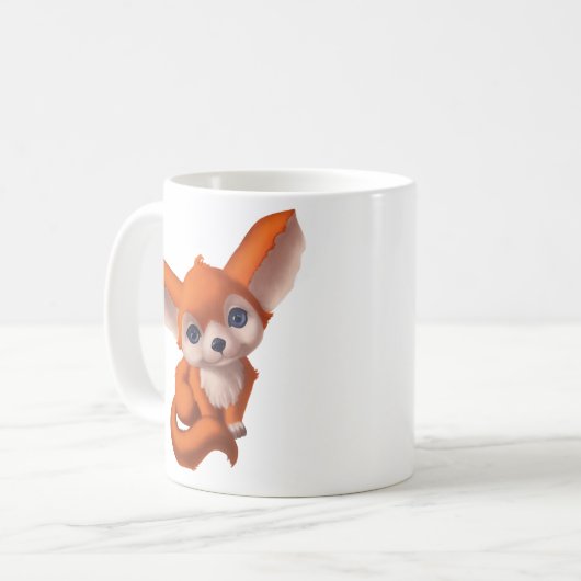 Baby Fennec Fox Koffiemok (Voorkant links)