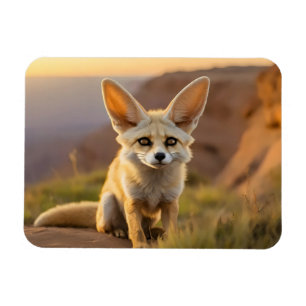 Baby Fennec vos op klif Magneet