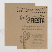 Baby Fiesta Couple's Gender Neutral Baby shower Kaart (Voorkant / Achterkant)