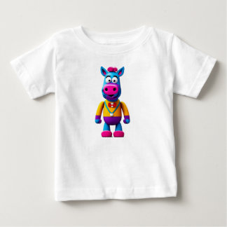Baby fijne jersey paard T-shirt