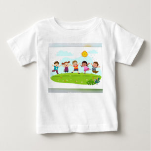 Baby fijne jersey T-shirt logo kinderen
