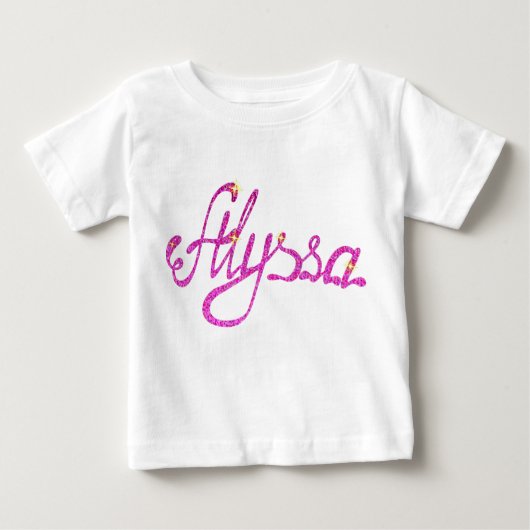 Baby Fine Jersey T-Shirt Alyssa naam (Voorkant)