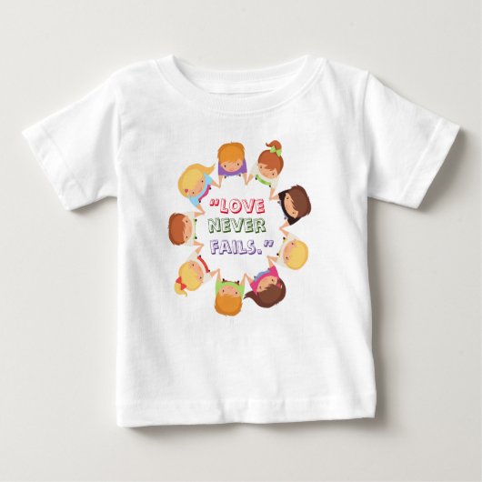 Baby Fine Jersey T-shirt met inspirerende Bijbelve (Voorkant)