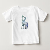 Baby Fine Jersey T-shirt Sweet Giraffes Kus (Voorkant)