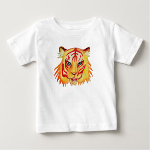 Baby Fine Jersey T-Shirt Tiger Tekening