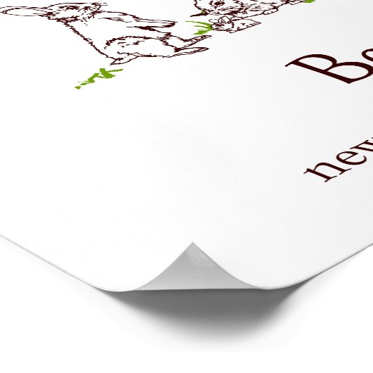 Baby Fingerprint Tree Poster (Bunnies) (Hoek)