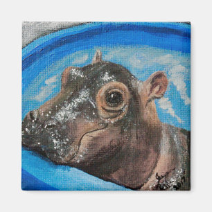 Baby Fiona in de pool Magneet