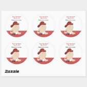 BABY FIRE FIGHTER Baby shower Favor Sticker (Vel)