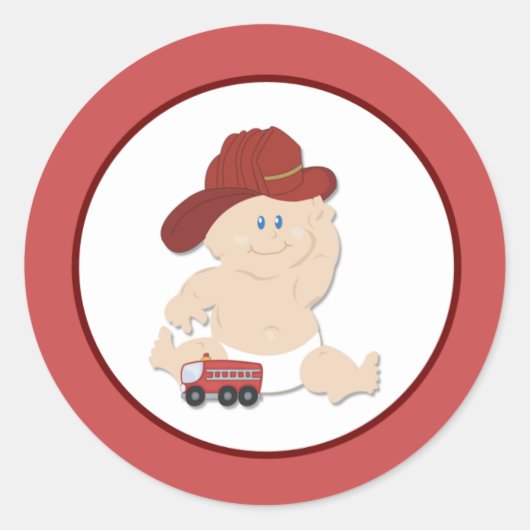 BABY FIRE FIGHTER Envelope Seals Ronde Sticker (Voorkant)