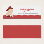 Baby Fire Fighter Gepersonaliseerd Favor Tag Kaart (Voorkant /achterkant)