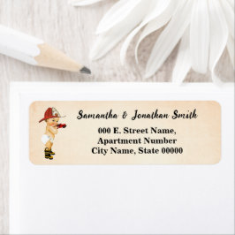 Baby Firefighter Baby shower Return Address Label