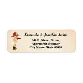 Baby Firefighter Baby shower Return Address Label