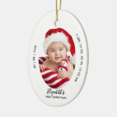 Baby First Christmas Birth Stats Name Minimal Chic Keramisch Ornament (Links)