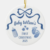Baby First Christmas, First Christmas, Coquette  Keramisch Ornament (Voorkant)