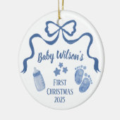 Baby First Christmas, First Christmas, Coquette  Keramisch Ornament (Links)