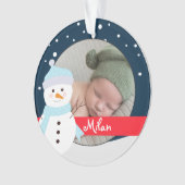 baby, first Christmas| first Christmas Photo Rosa Ornament (voorkant)