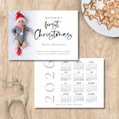 Baby First Christmas Photo 2026 Calendar Feestdagenkaart