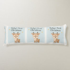 Baby first christmas reindeer cozy nursery lichaamskussen