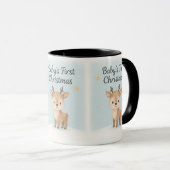 Baby first christmas reindeer cute cozy holiday mok (Voorkant rechts)