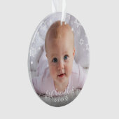 Baby First Hanukkah Stars Snowflakes Grandouders Ornament (voorkant)